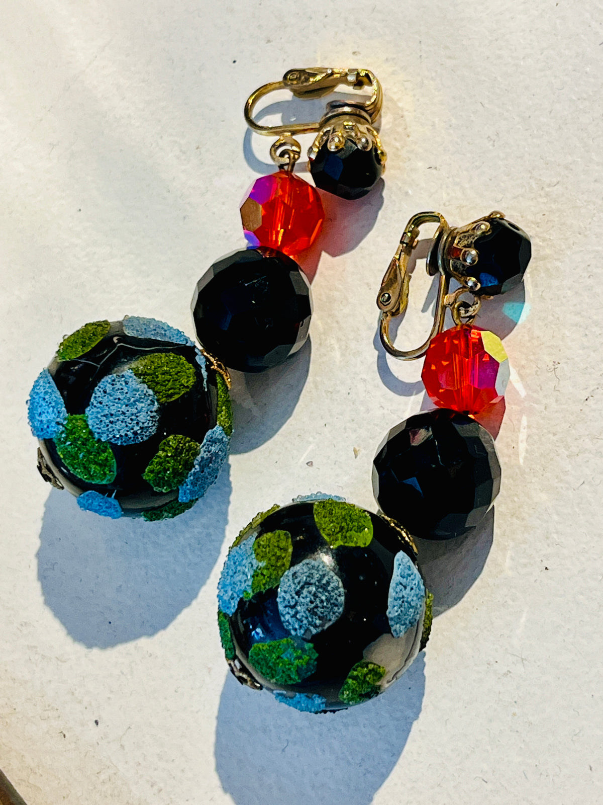 Multicolor Clip-On Earrings