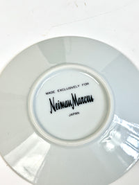 Vintage Malachite Demitasse Cups, Saucers, and Dessert Plates by Neiman Marcus