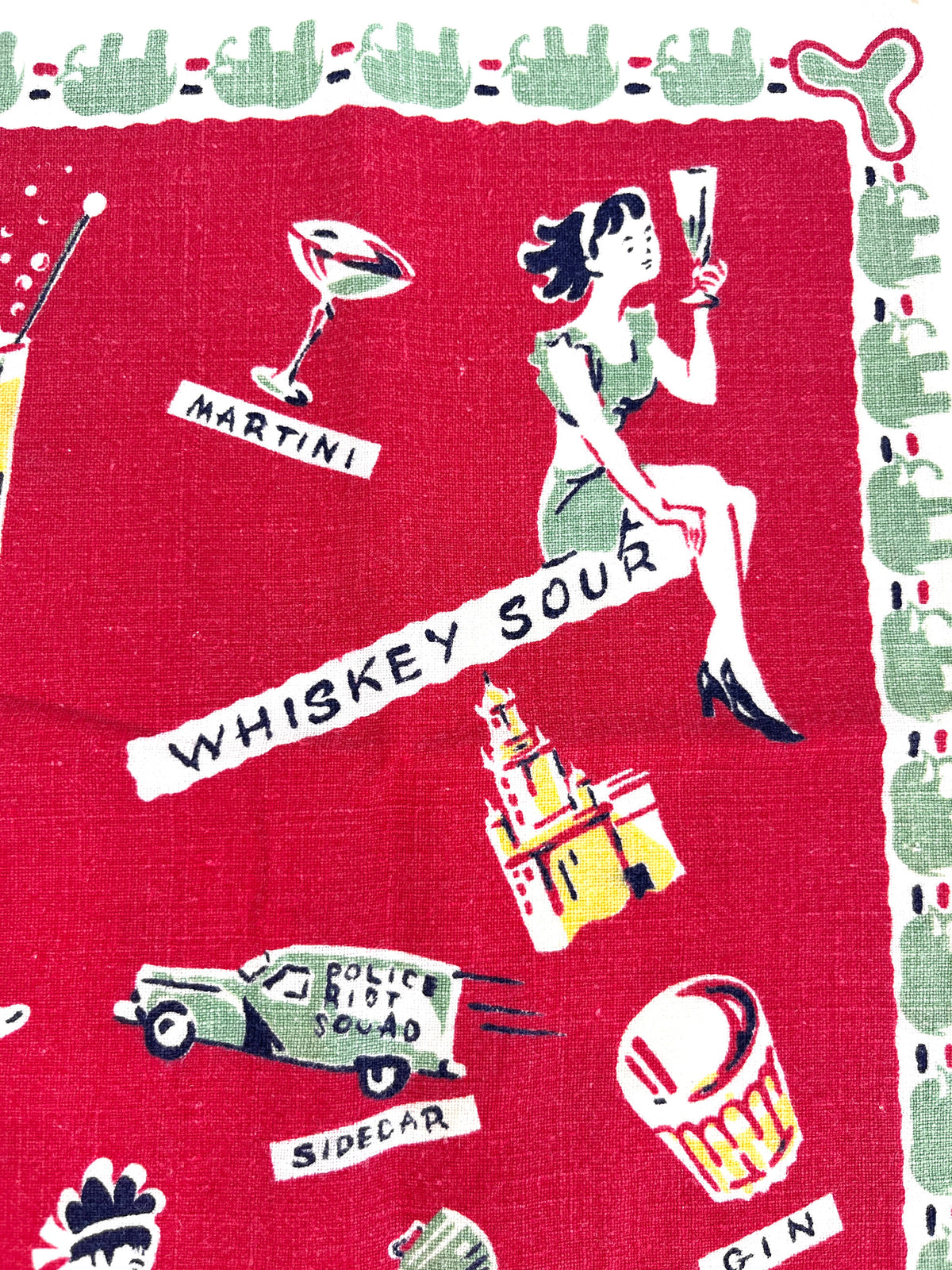 Vintage 1950s Mid-Century Bar Towel