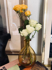 Vintage Amber Blown Glass Pitcher