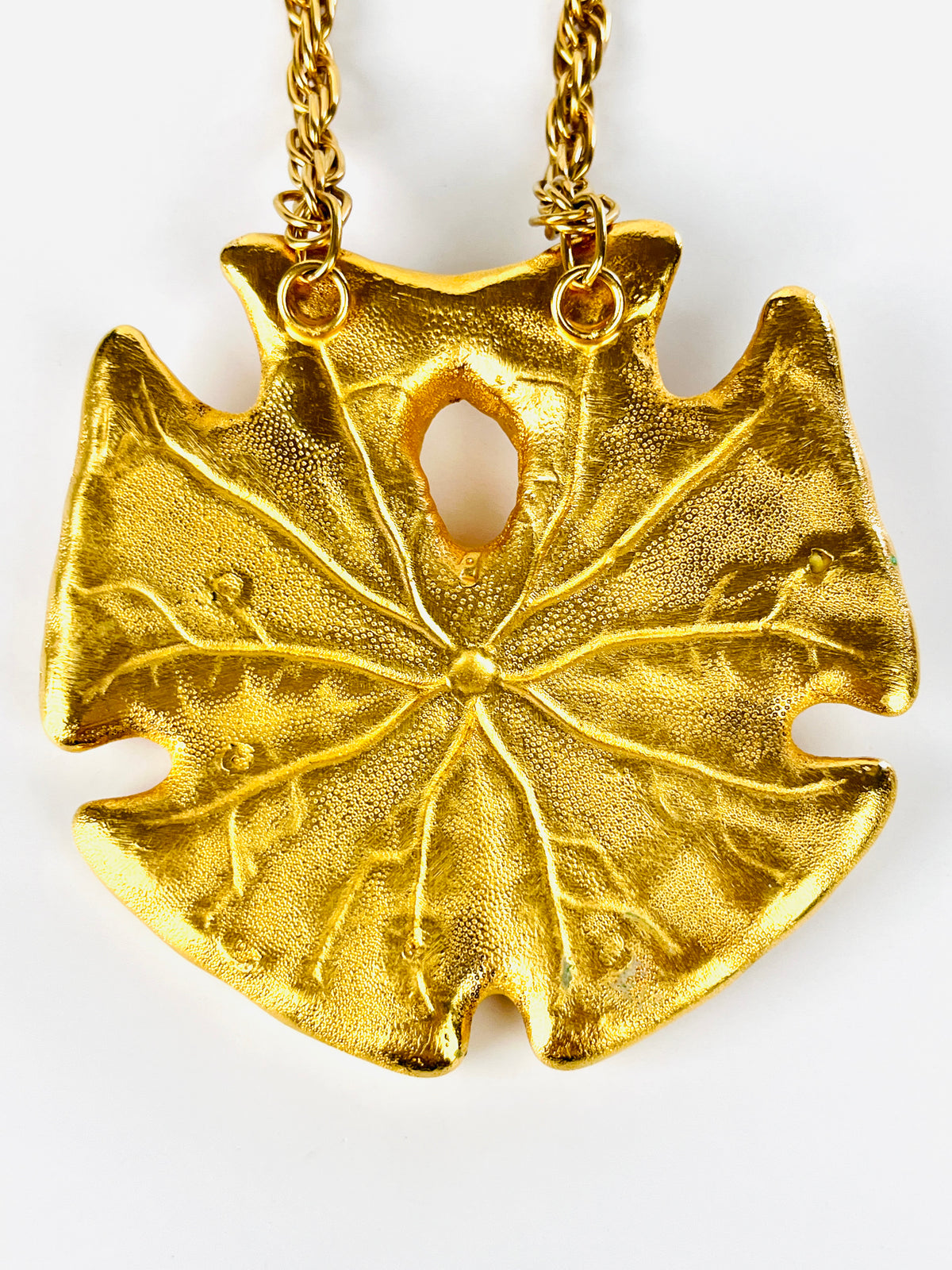 Vintage 1960s Gold-Plated Sand Dollar Necklace