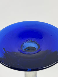 Vintage Hand-Blown Wine Glasses, 2pc