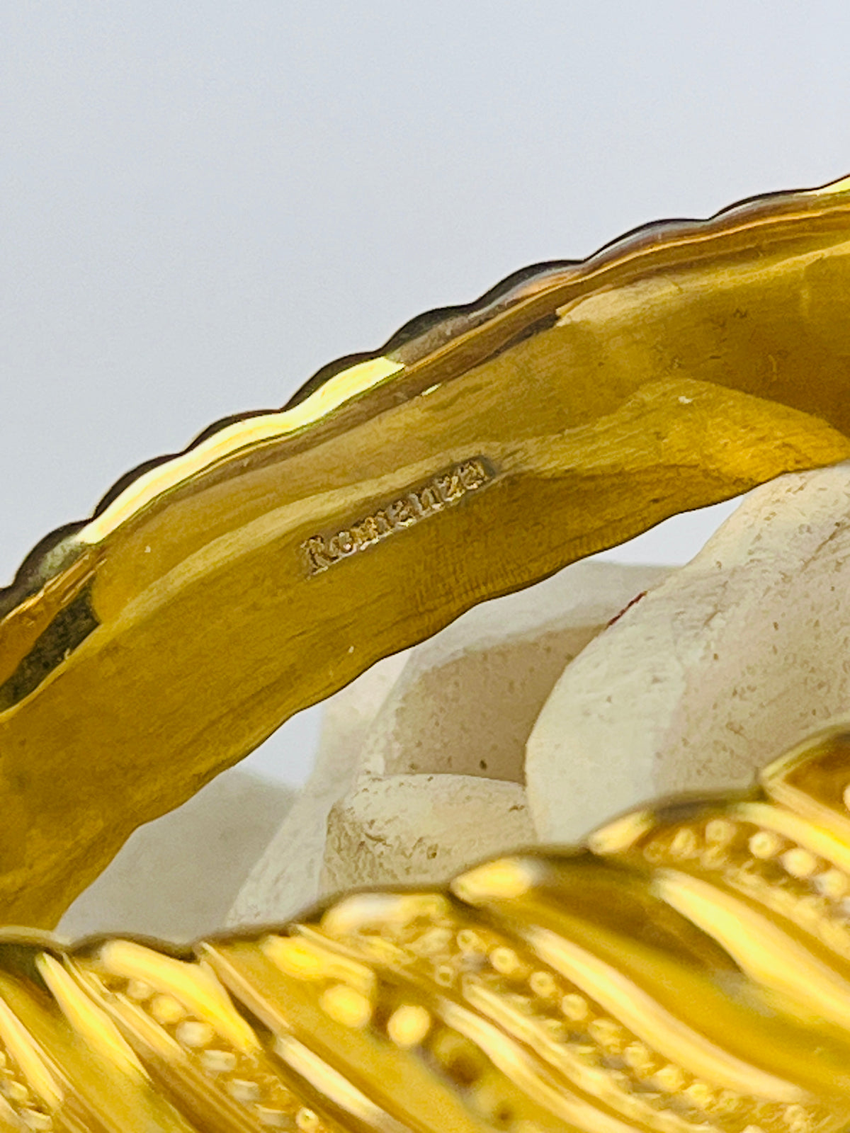 Vintage 18k Gold Plated Romanza Bangle