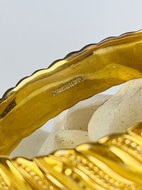 Vintage 18k Gold Plated Romanza Bangle
