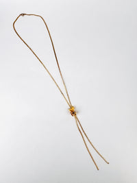 Vintage Lariat-Style Rose Necklace