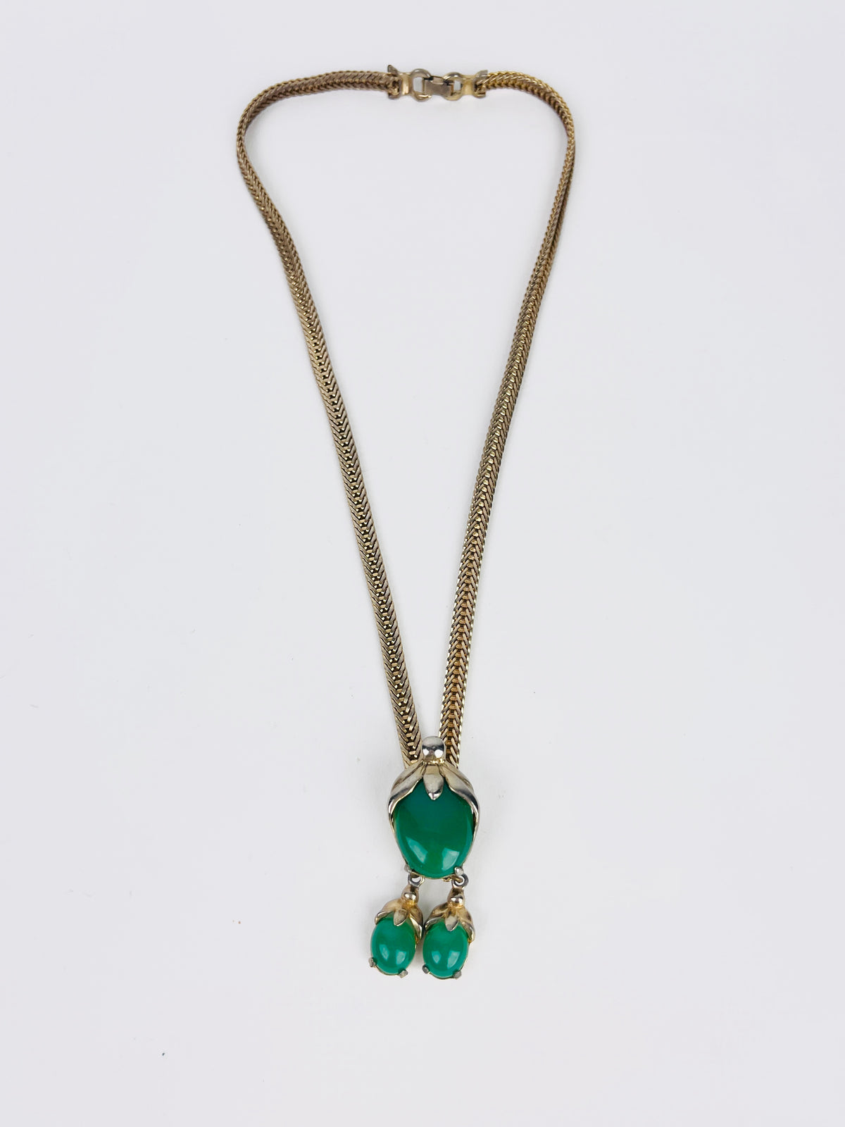 Vintage Adjustable Costume Jade Necklace