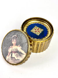 Vintage Italian Florentine Wood Coasters in Box, 7pc