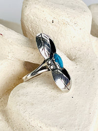 Sterling Silver Turquoise Navajo Ring