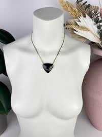 Vintage Black Enamel Trifari Necklace