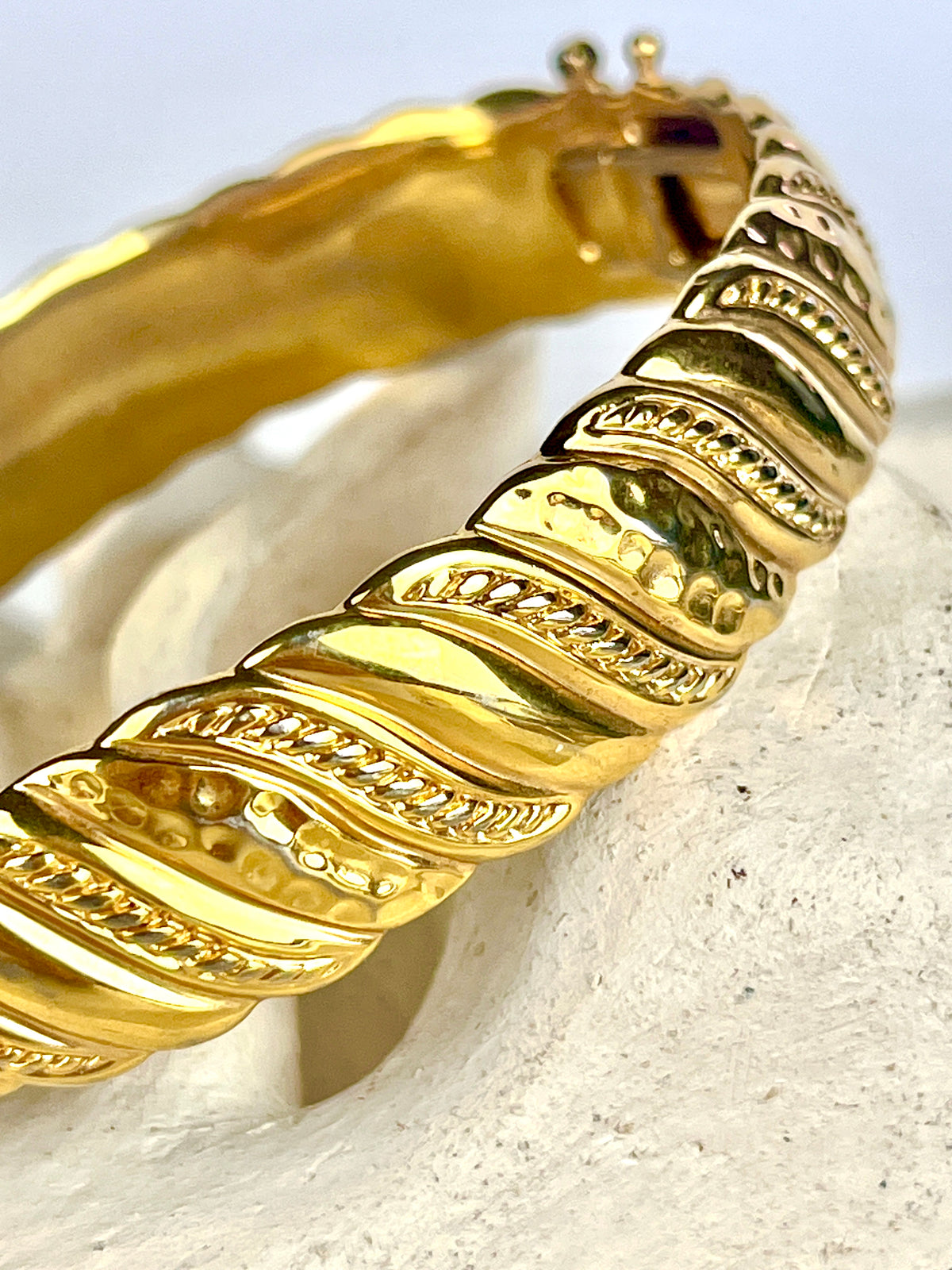 Vintage 18k Gold Plated Romanza Bangle