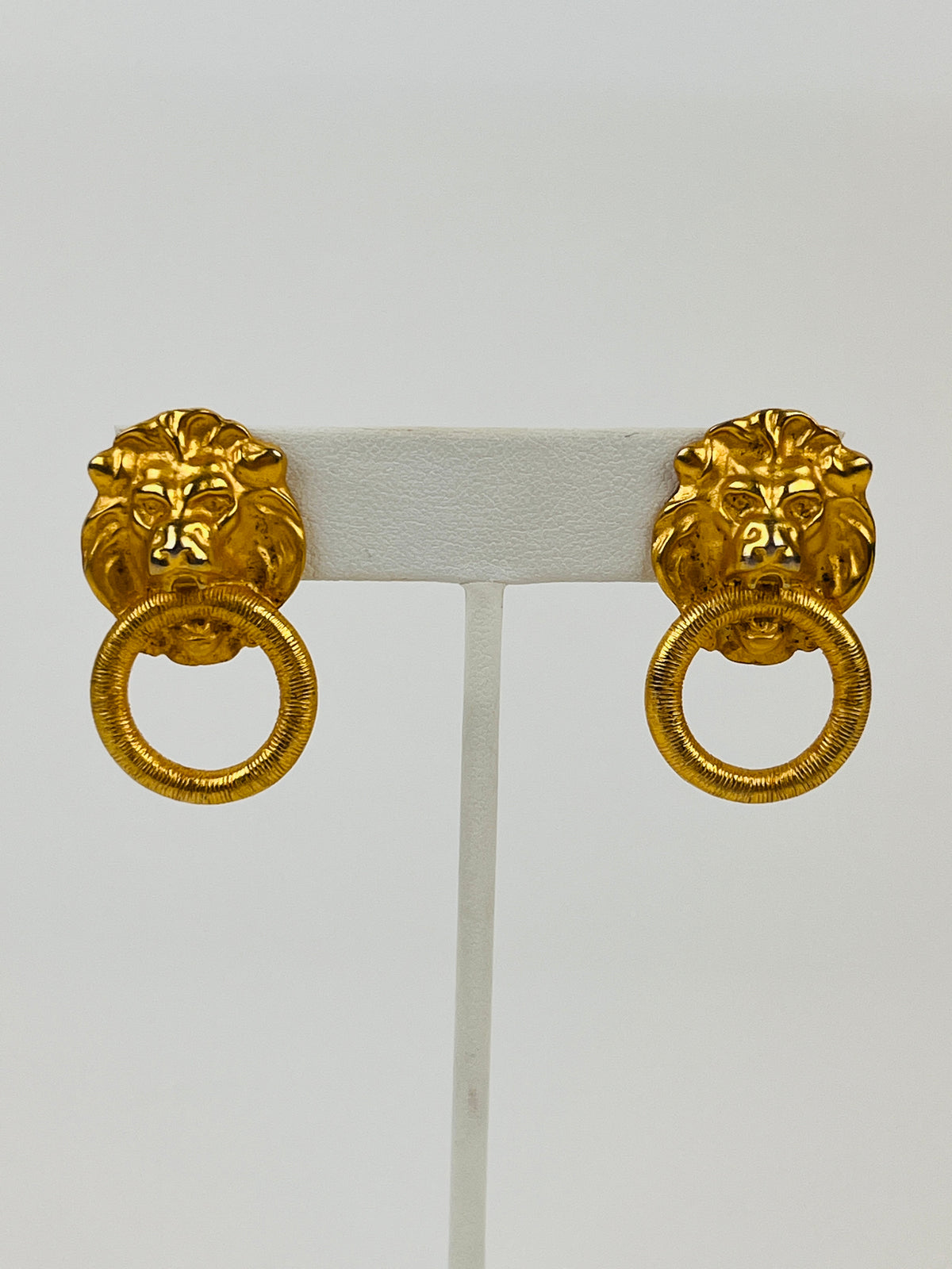 Vintage Lion Doorknocker Earrings
