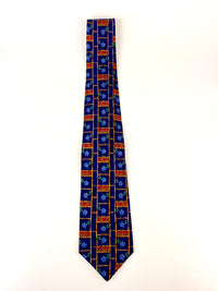 Christian Dior Vintage 90s Silk Tie, Flower and Bamboo Design