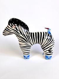Vintage Postmodern Zebra Sculpture