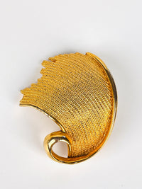 Vintage Gold Tone Swirl Brooch
