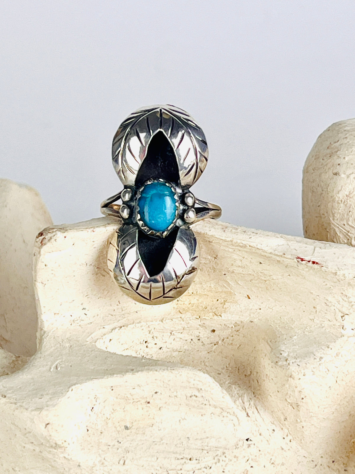 Sterling Silver Turquoise Navajo Ring