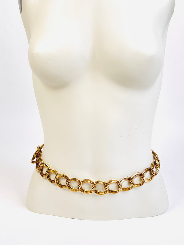Vintage Bronze Link Chain Belt