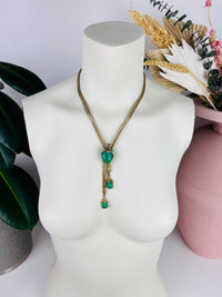 Vintage Adjustable Costume Jade Necklace