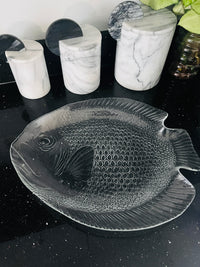 Vintage Glass Fish Platter