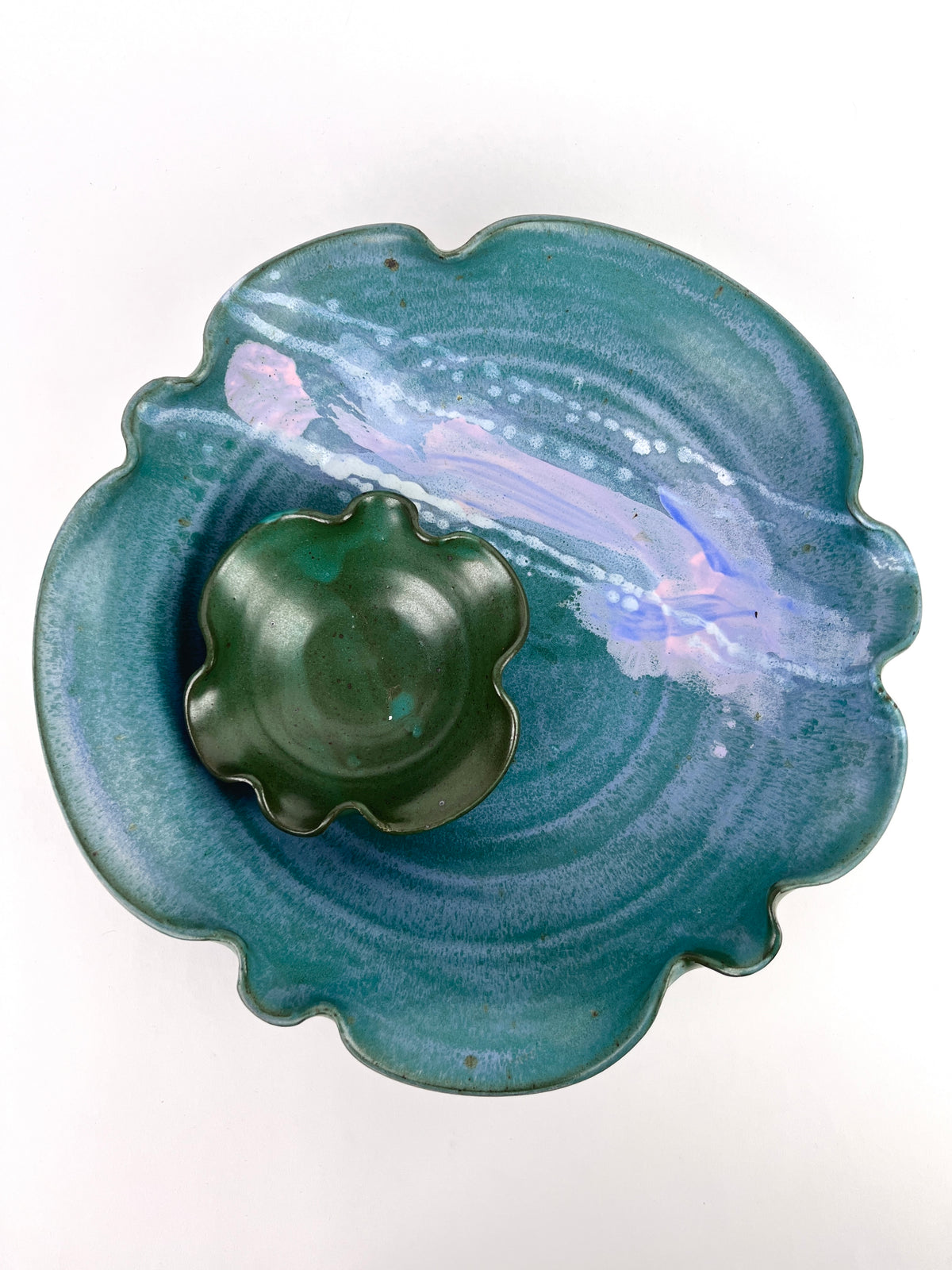 Handmade Studio Pottery Chip and Dip