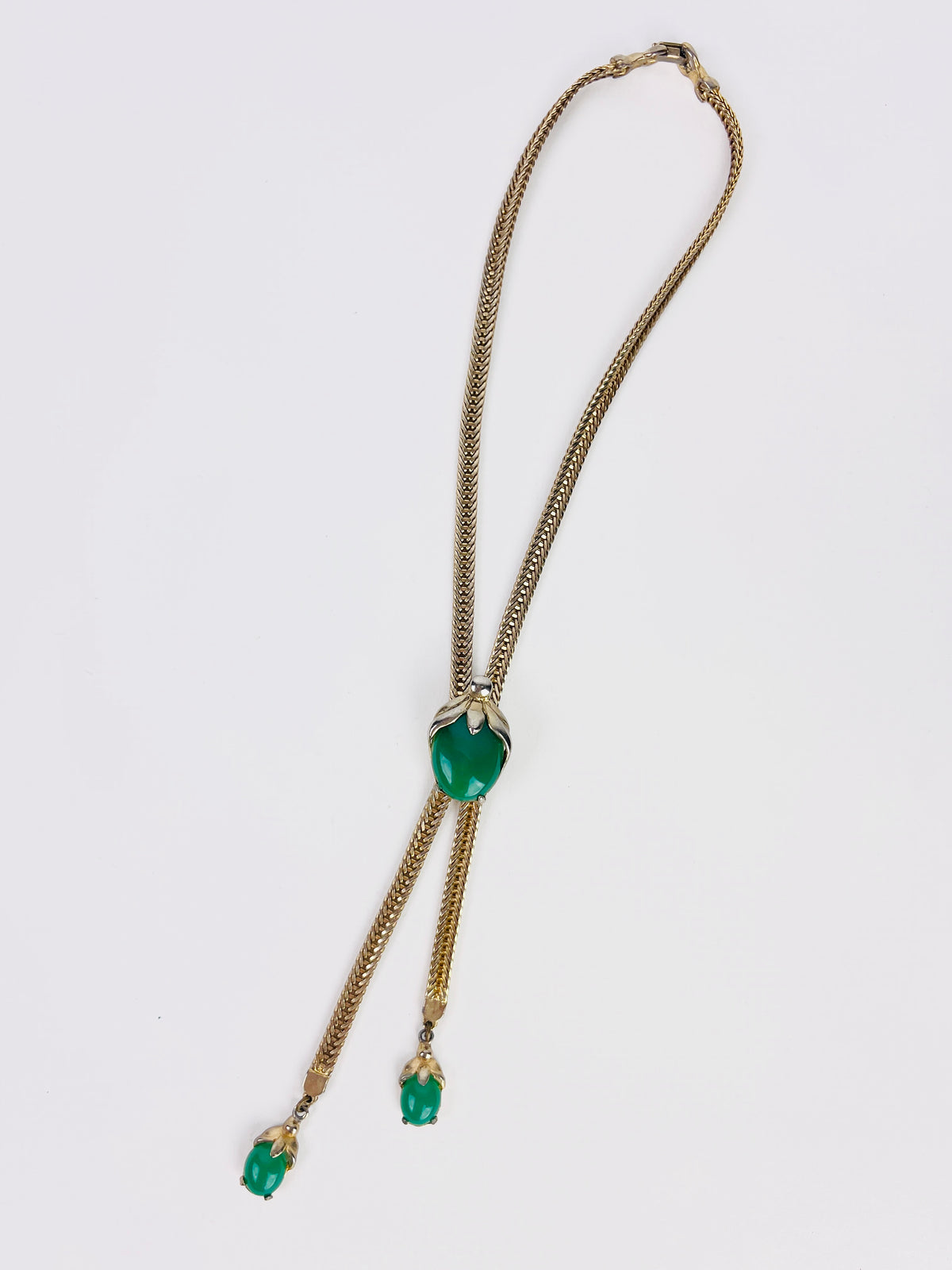 Vintage Adjustable Costume Jade Necklace