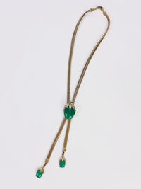 Vintage Adjustable Costume Jade Necklace
