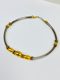 Vintage Silver & Gold Tone Collar Necklace