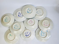 Rare 10pc Set of Lyn Evans Dinner Plates