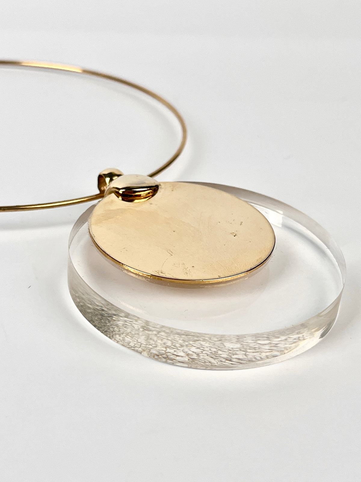 Vintage Lucite Disc Necklace