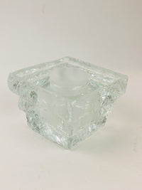 Postmodern Stacked Glass Candle & Toothpick Holder Set