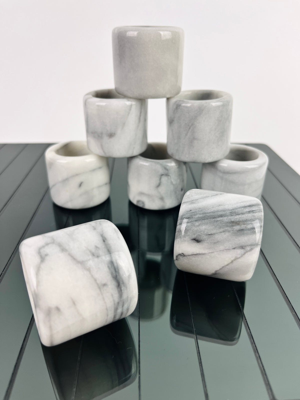 Vintage Marble Napkin Rings