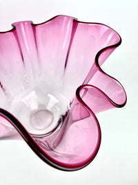 Monumental Blown Glass Fazzoletto Vase by Chalet Canada