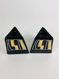 Vintage Modernist Ceramic Candle Holders