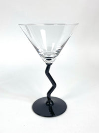 Postmodern Martini Glasses - Black Stems