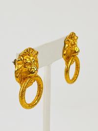 Vintage Lion Doorknocker Earrings