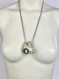 Antique Turbo Shell Snuff Box Necklace