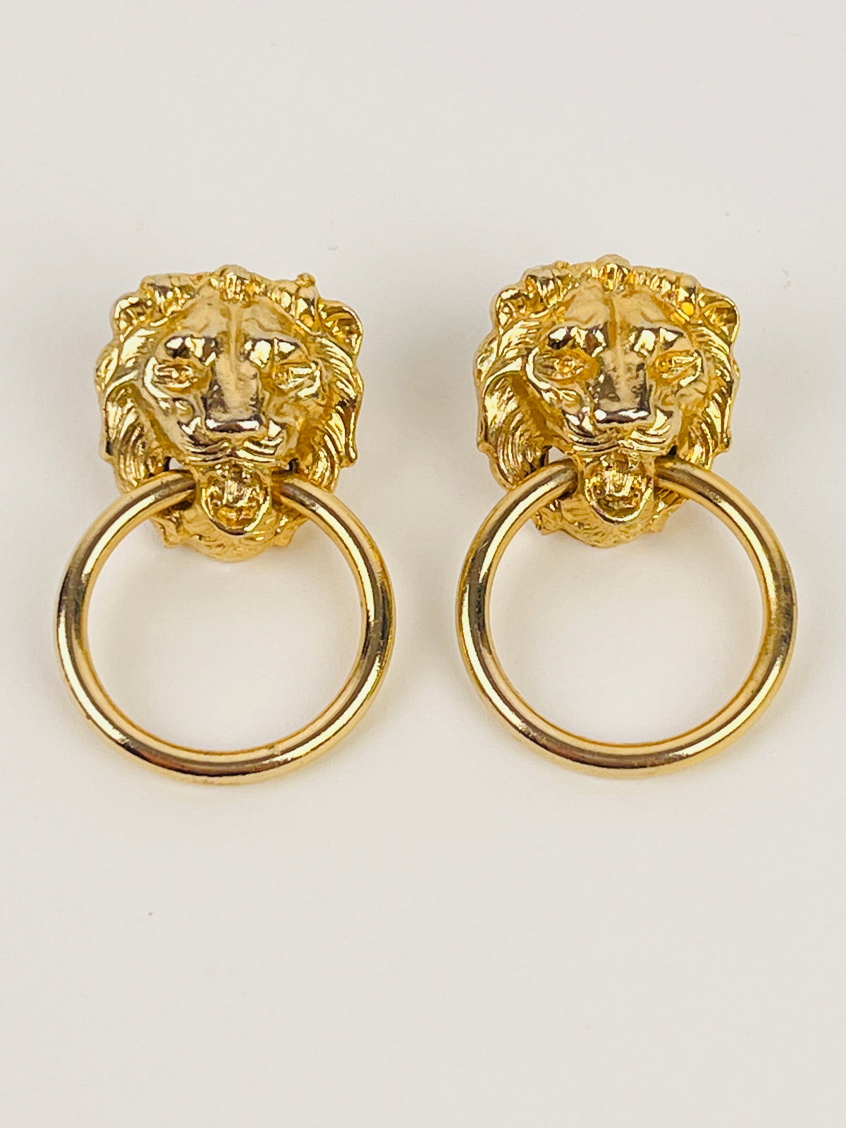 Vintage Lion Doorknocker Earrings