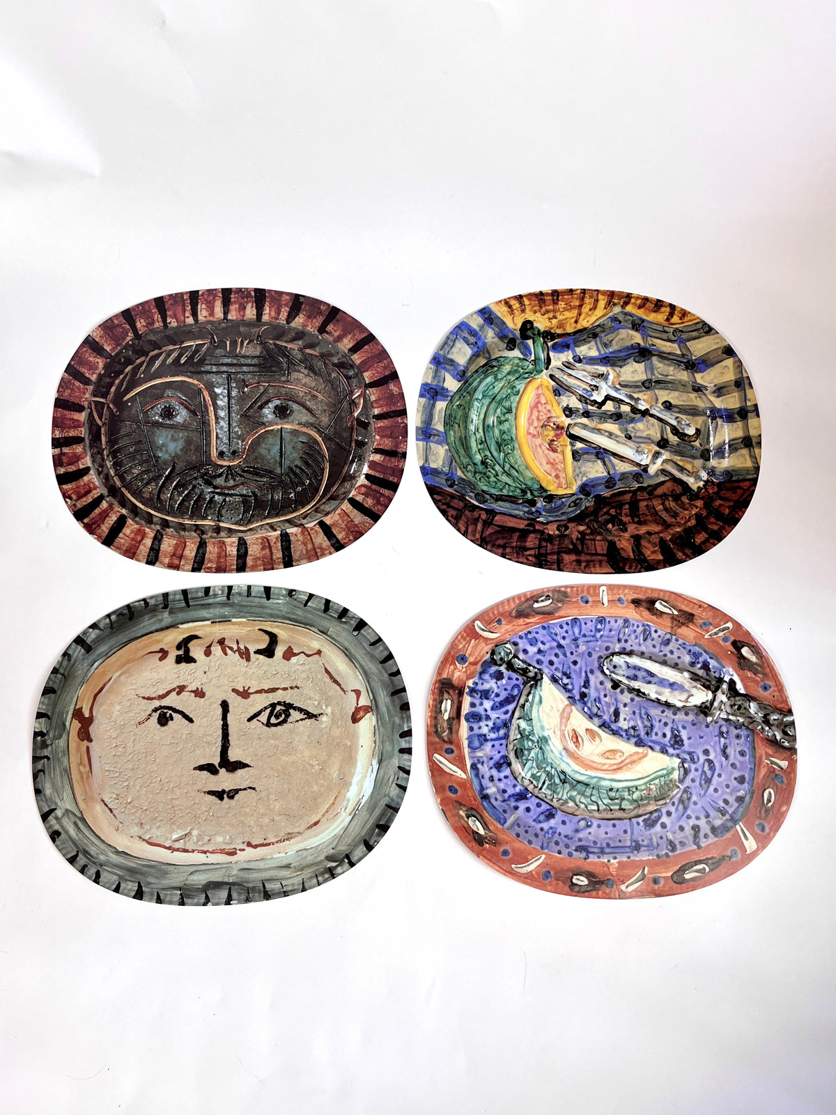Rare Succession Picasso 1998 Editions Basia Embiricos Paris Placemats, 4pc