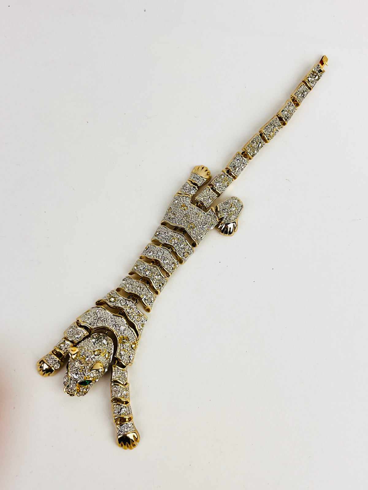 Vintage Rhinestone Leopard Bracelet