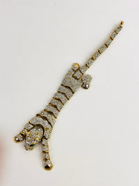 Vintage Rhinestone Leopard Bracelet