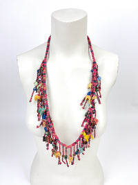 Vintage Carved Wood Animal Necklace