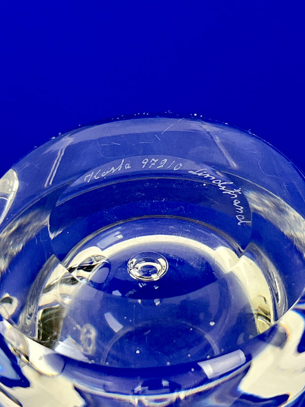 Vintage 1972 Crystal Mug / Stein by Vicke Lindstrand for Kosta Boda Sweden