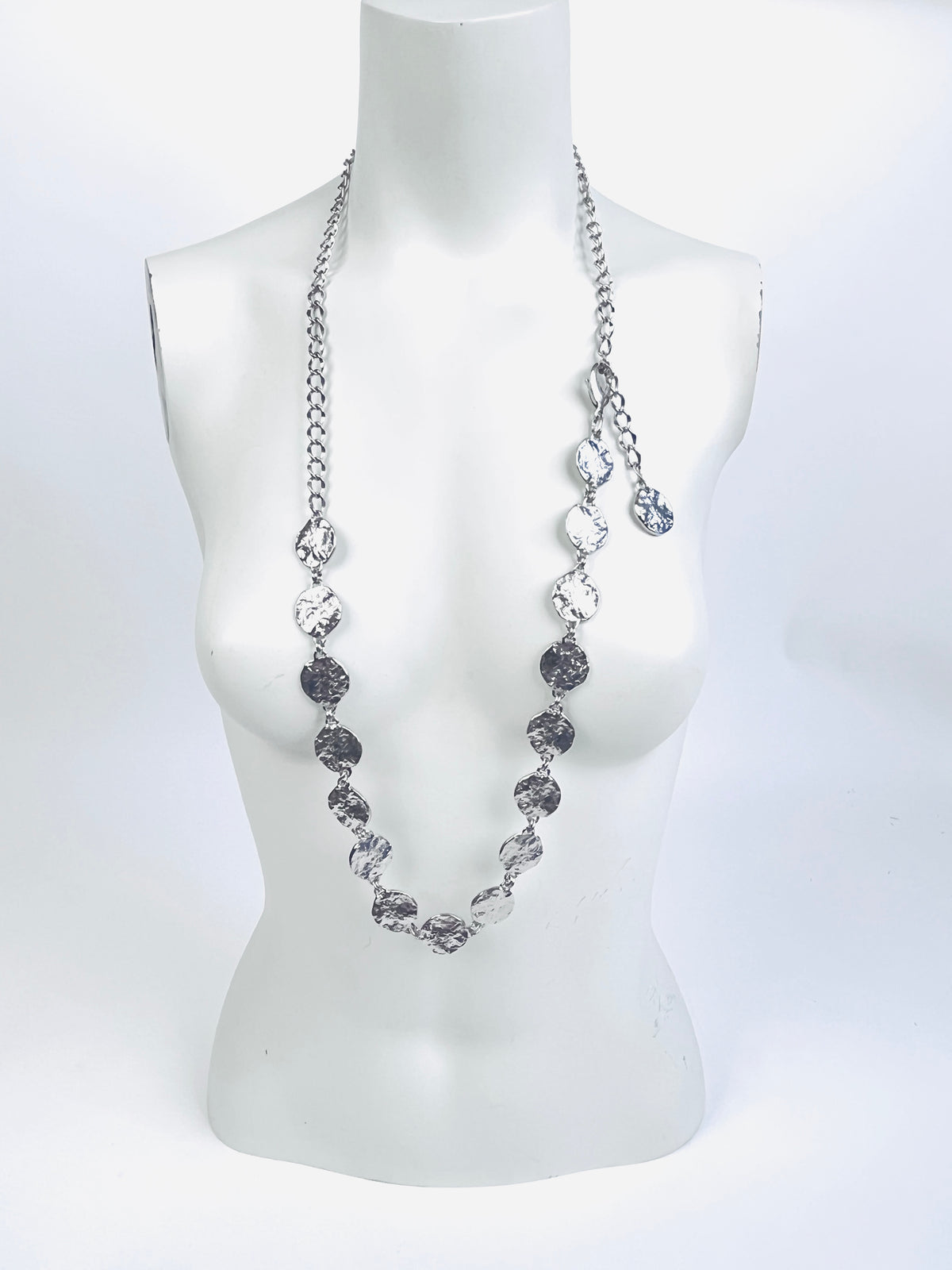 Vintage Silver Tone Chain Belt