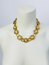Vintage Faux Pearl Collar Necklace