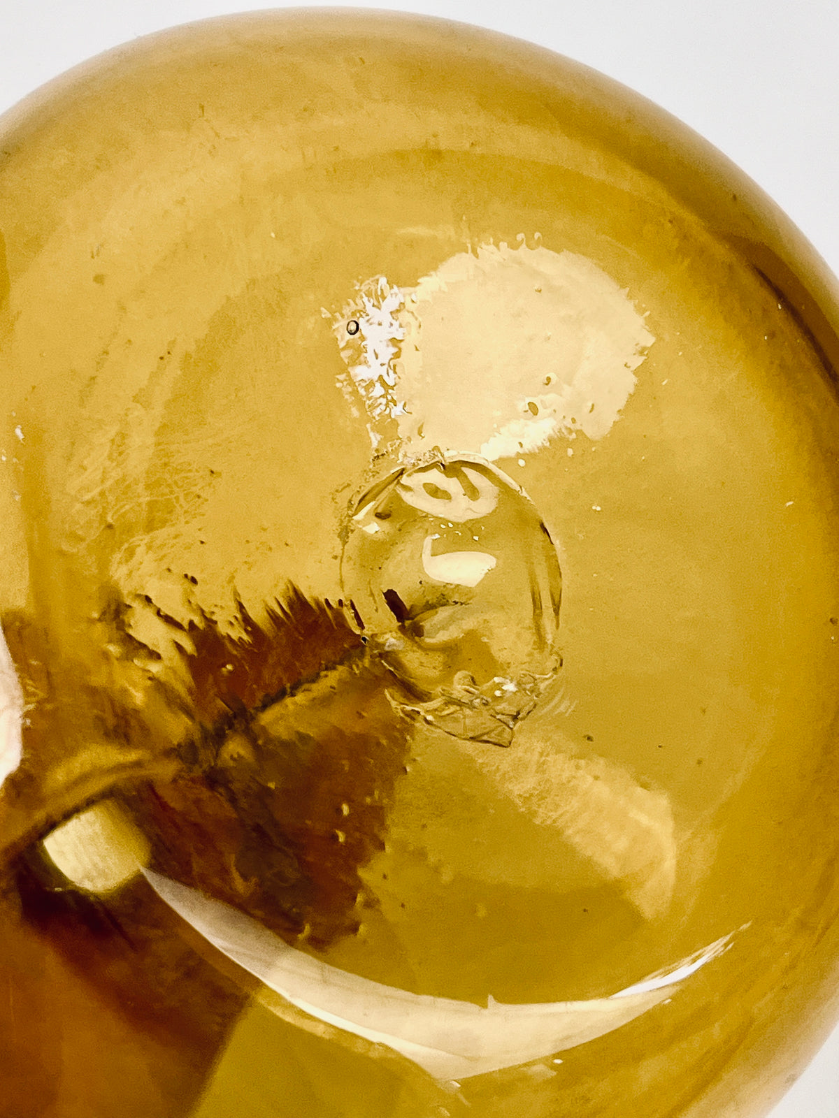 Vintage Amber Blown Glass Pitcher