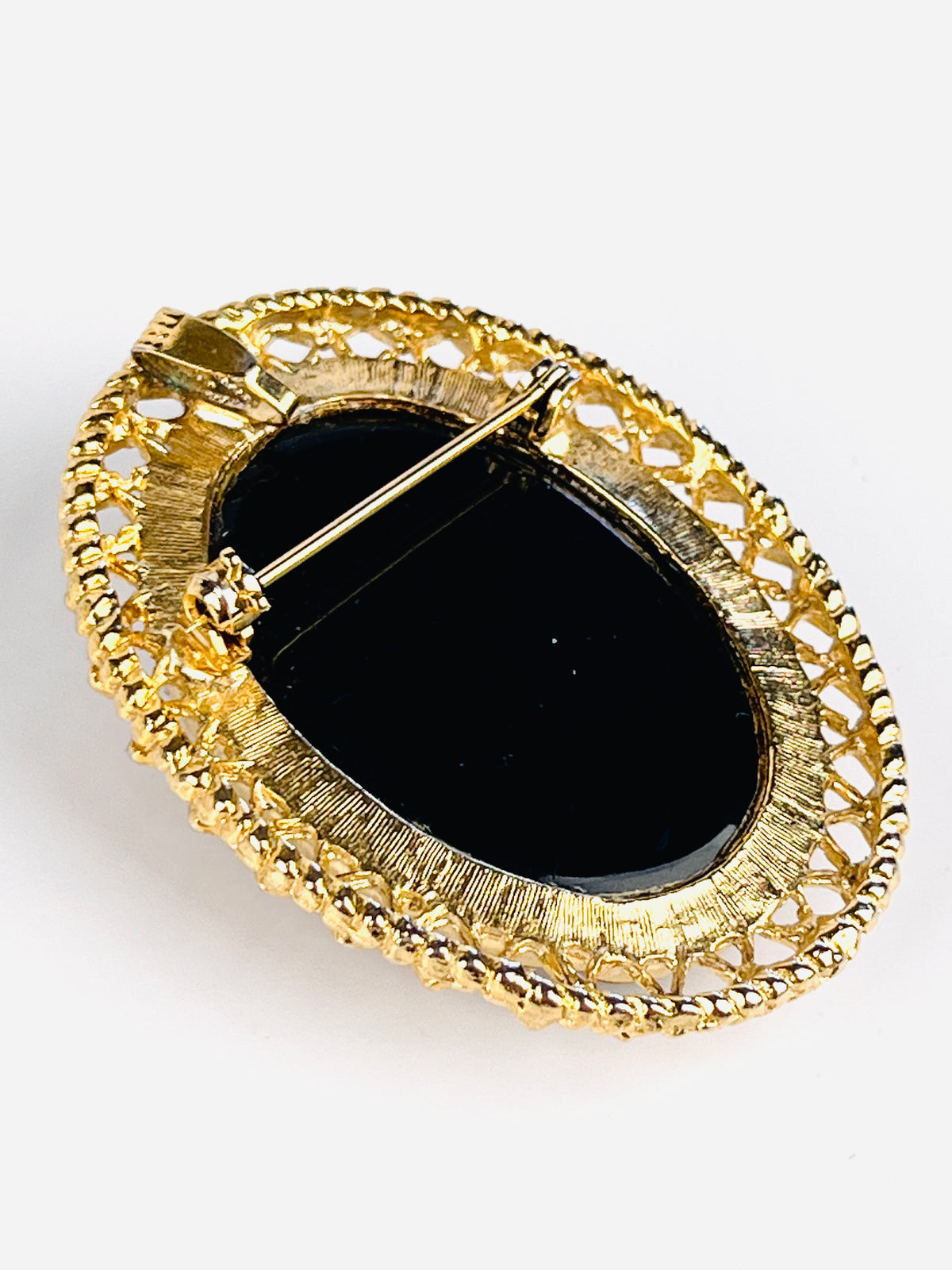 Vintage Glass Cameo Brooch & Pendant