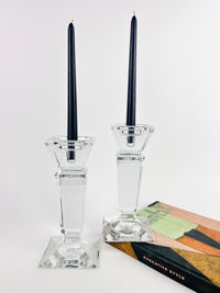 Large Vintage Crystal Candle Holders