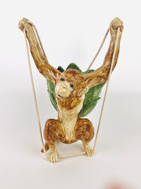 Rare Vintage Fitz & Floyd Hanging Monkey Planter