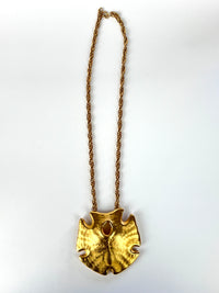 Vintage 1960s Gold-Plated Sand Dollar Necklace