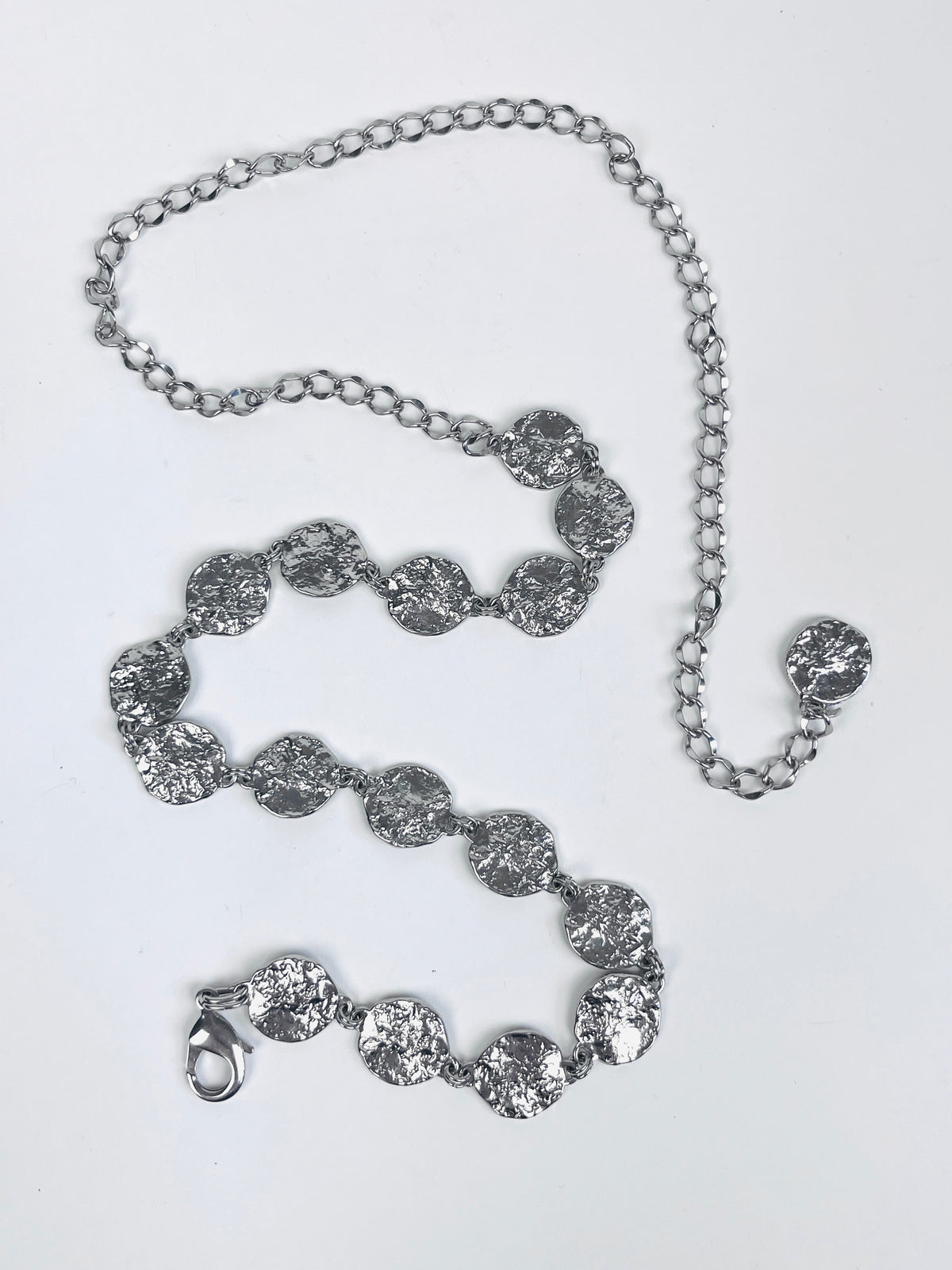 Vintage Silver Tone Chain Belt