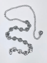 Vintage Silver Tone Chain Belt